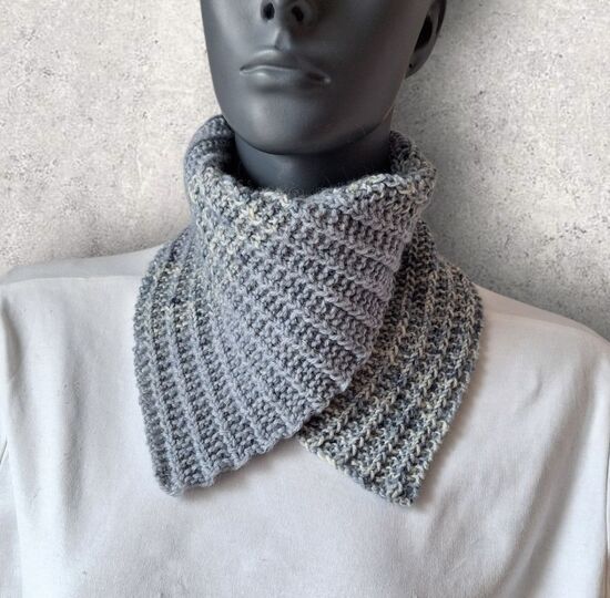 Strickanleitung Zopfmuster - Mütze und Schalkragen im Set, KU 52 - 55  #362