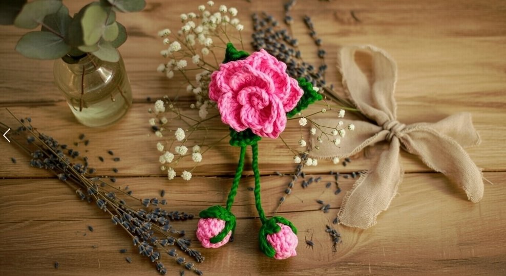 Häkelanleitung 3D Blume Taschenanhänger & Schlüsselanhänger – PDF + Video