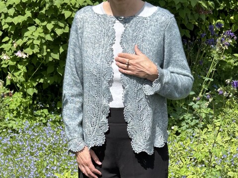 Anleitung Strickjacke "Blattranken"