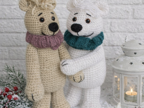 Häkelanleitung Eisbären Freunde Ole und Ben