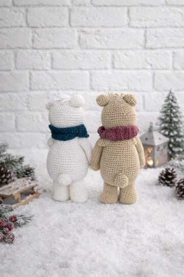 Häkelanleitung Eisbären Freunde Ole und Ben