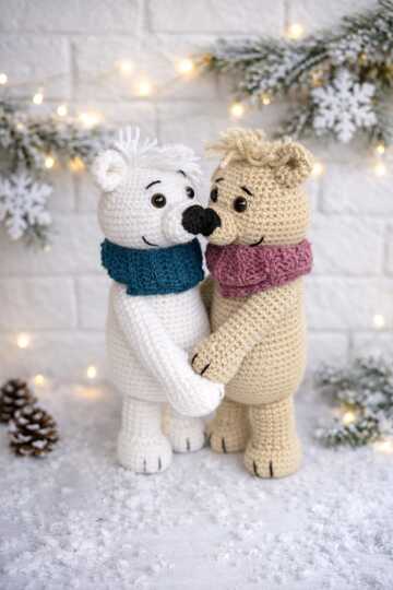 Häkelanleitung Eisbären Freunde Ole und Ben