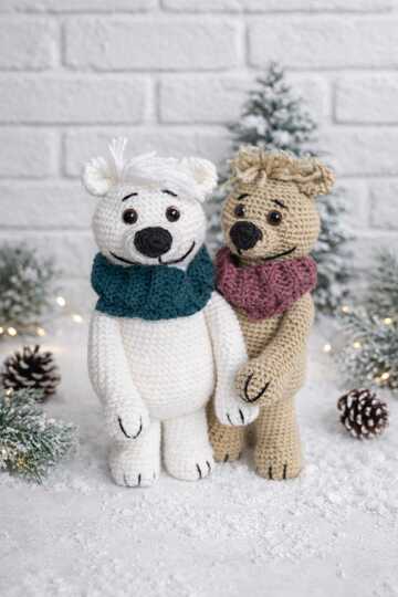 Häkelanleitung Eisbären Freunde Ole und Ben