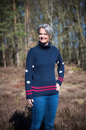 Strickanleitung Rollkragen-Pullover "Store Belt"