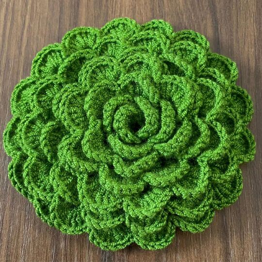 Dimensional Flower Motif Coaster – Crochet Pattern PDF
