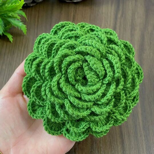 Dimensional Flower Motif Coaster – Crochet Pattern PDF