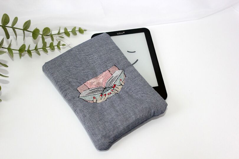 Stickdatei Lesetante Buch Leseratte