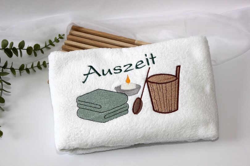 Stickdatei SPA Sauna Wellness SET