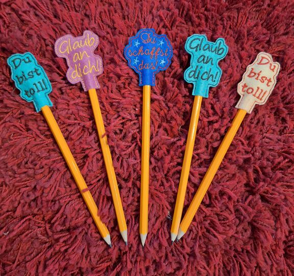 Stickdatei ITH Stiftetopper Spruch Sprüche