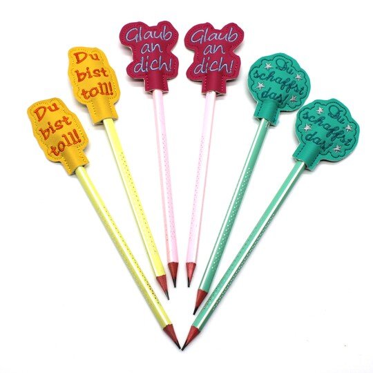 Stickdatei ITH Stiftetopper Spruch Sprüche