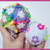Beaded Crochet Fidget Stressball, Fidget Toy, Geometric Granny Square