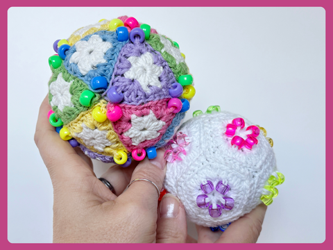 Fidget Stressball Häkelanleitung Set, Amigurumi Ball, geometrisch häkeln