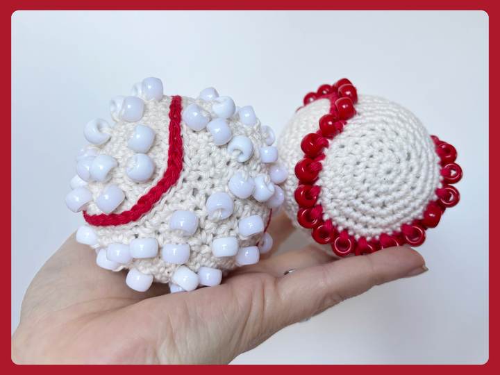 Baseball Fidget Toy 2in1 Häkelanleitung, Fidget Toy Amigurumi Sport Deko