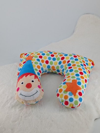 Pattern clown Flip Roll & Neck Pillow – the convertible travel pillow