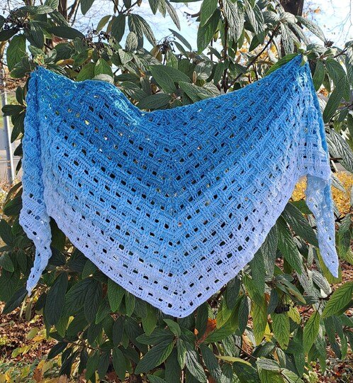 Häkelanleitung flaches Dreieckstuch "Diopatra"