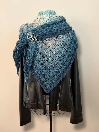 Crochet Pattern Triangular Scarf "Diomede"