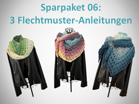 Sparpaket 06: 3 Flechtmuster Häkelanleitungen