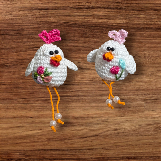 Kleine Hühner – Kantenhocker & Anhänger 