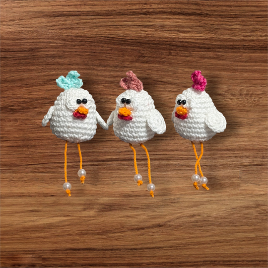 Kleine Hühner – Kantenhocker & Anhänger 