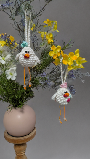 Kleine Hühner – Kantenhocker & Anhänger 