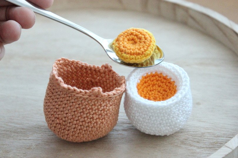 Häkelanleitung "Frühstücksei im Becher"