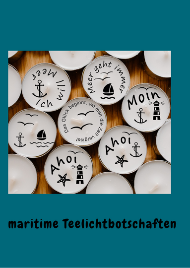 maritime Teelichtbotschaften