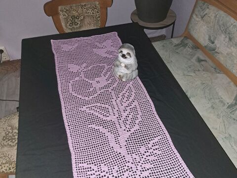 Häkelanleitung Tischläufer Frühling Blumen