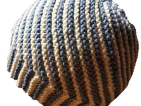 Mütze quer gestrickt