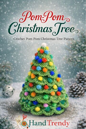 Pom Pom Christmas Tree Crochet Pattern (PDF)