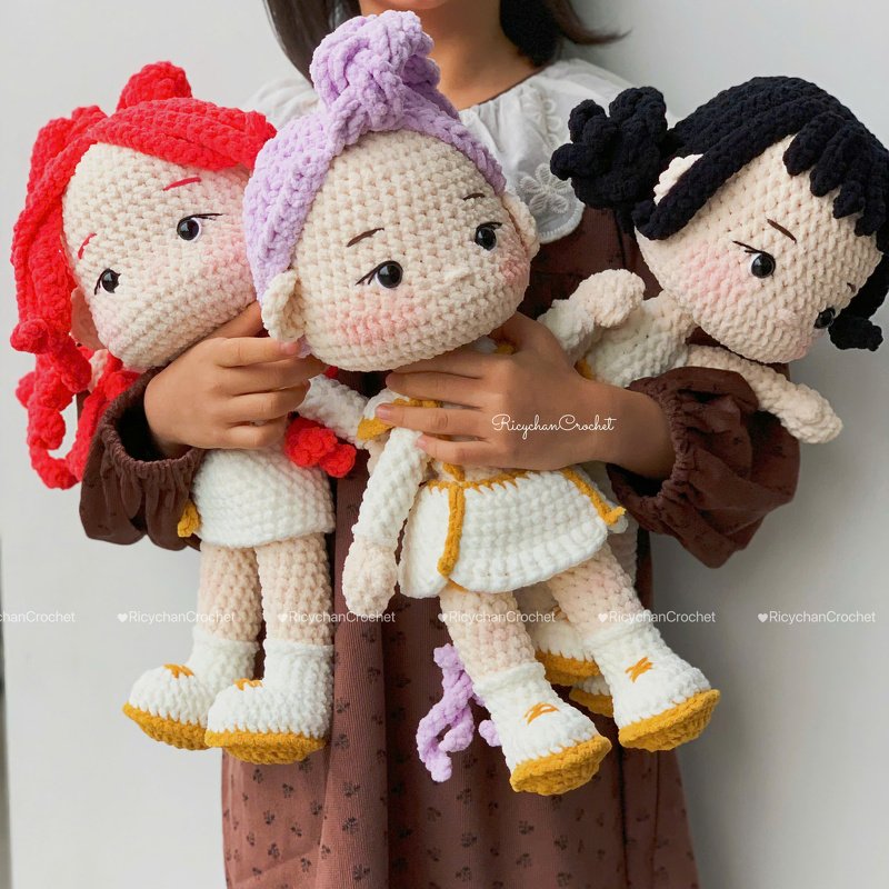 3in1 Crochet Doll Pattern Bundle – Amigurumi Kpop Girl - Image 5