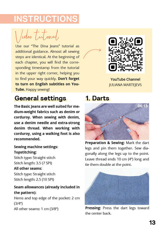 Jeans Pants Sewing Pattern for Ladies in Sizes XS-XXXL Instant PDF Download - Image 4