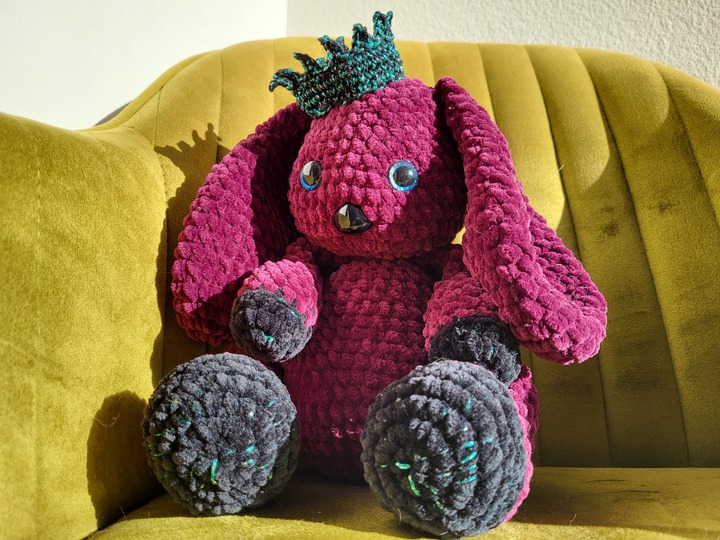 Häkelanleitung Hasen Prinzessin kuscheliges Amigurumi aus Flauschgarn