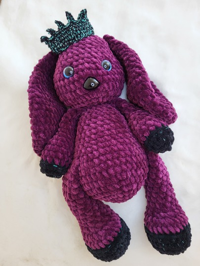 Häkelanleitung Hasen Prinzessin kuscheliges Amigurumi aus Flauschgarn