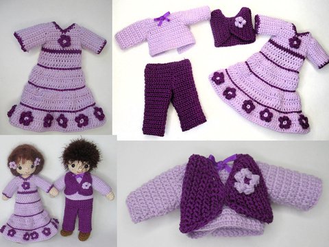 Festkleidung für Puppen 20 - 25 cm