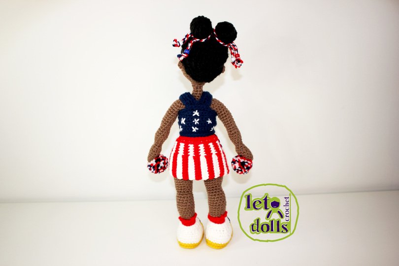 Liberty Small Crochet Doll Pattern, Amigurumi, 15"/ 38 cm Tall