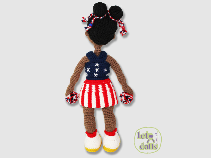 Liberty Small Crochet Doll Pattern, Amigurumi, 15"/ 38 cm Tall