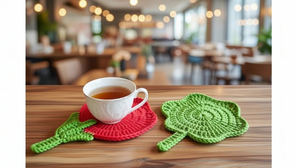 Crochet Tulip Flower Coaster Pattern | PDF + Video Tutorial