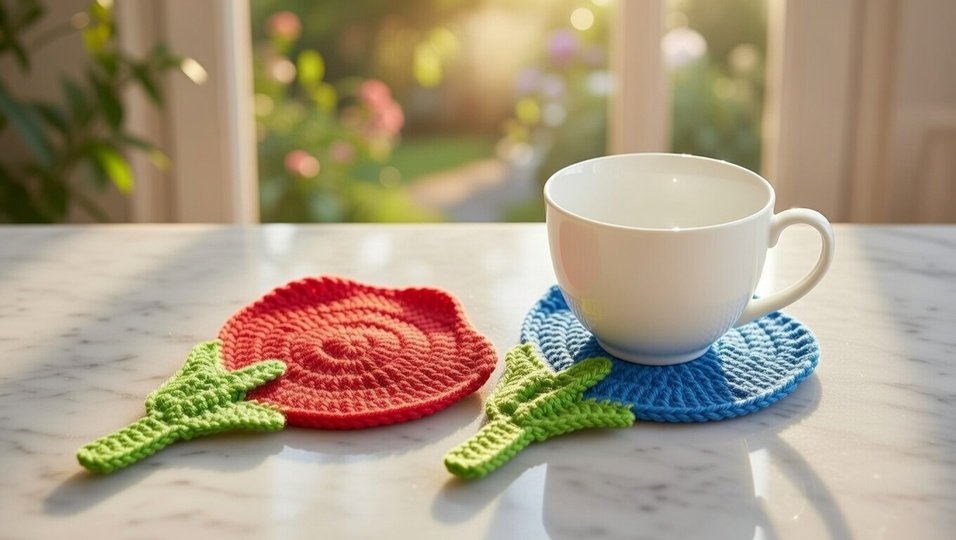 Häkelanleitung Tulpen Untersetzer | PDF + Video Tutorial