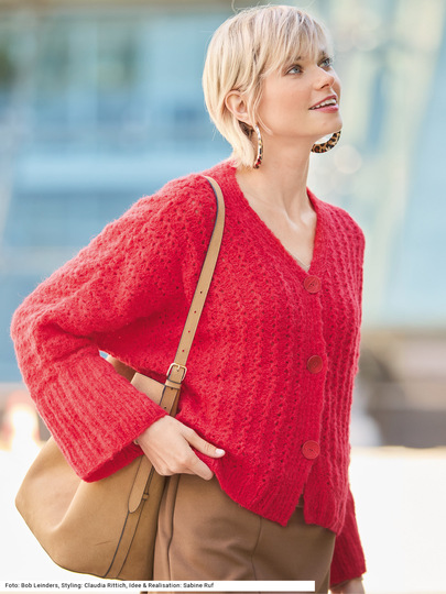 Jacke mit Fledermausärmeln