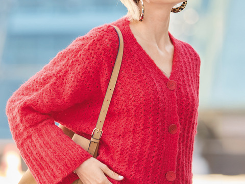 Jacke mit Fledermausärmeln