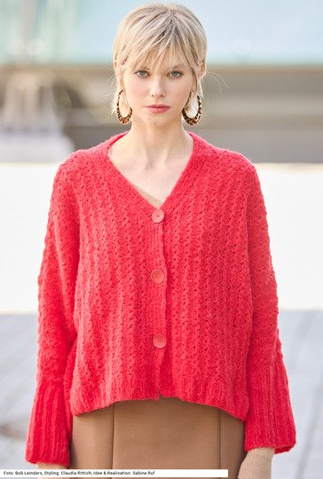 Jacke mit Fledermausärmeln