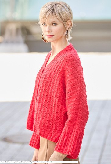 Jacke mit Fledermausärmeln