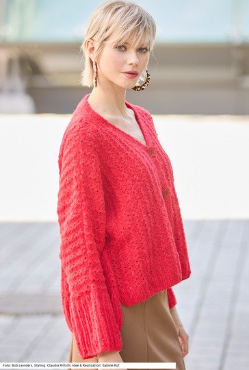 Jacke mit Fledermausärmeln