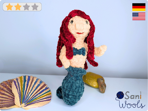 Free Crochet Pattern Mermaid Nerida – Amigurumi Doll (PDF)