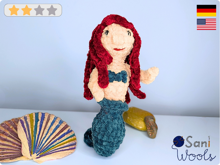 Free Crochet Pattern Mermaid Nerida – Amigurumi Doll (PDF)