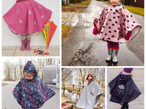 Regentanz Cape Poncho Regenponcho 74 - 164