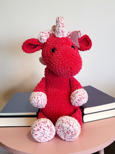 Häkelanleitung Einhorn kuscheliges XL-Amigurumi