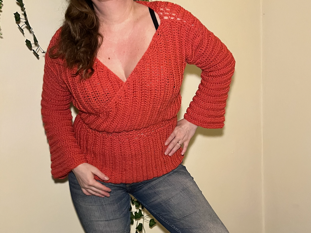 Crochet Pattern Grace Wrap Shirt - Image 3