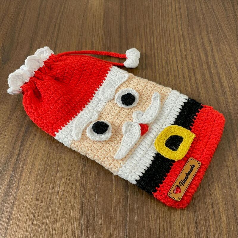 Santa Gift Pouch – Crochet Santa Bag PDF Pattern with Step-by-Step Tutorial - Image 4
