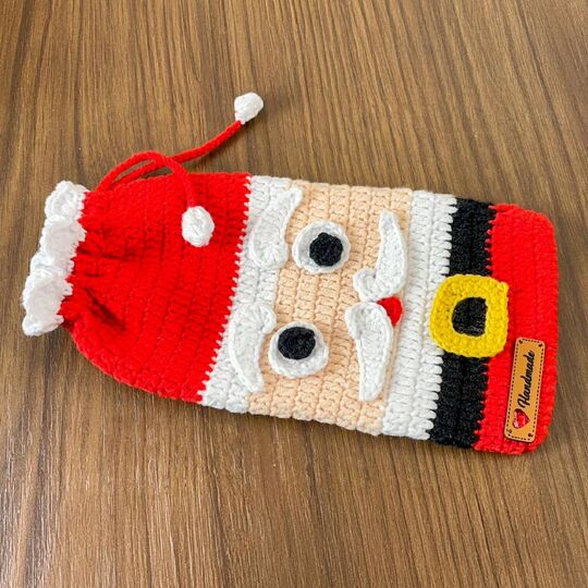 Santa Gift Pouch – Crochet Santa Bag PDF Pattern with Step-by-Step Tutorial